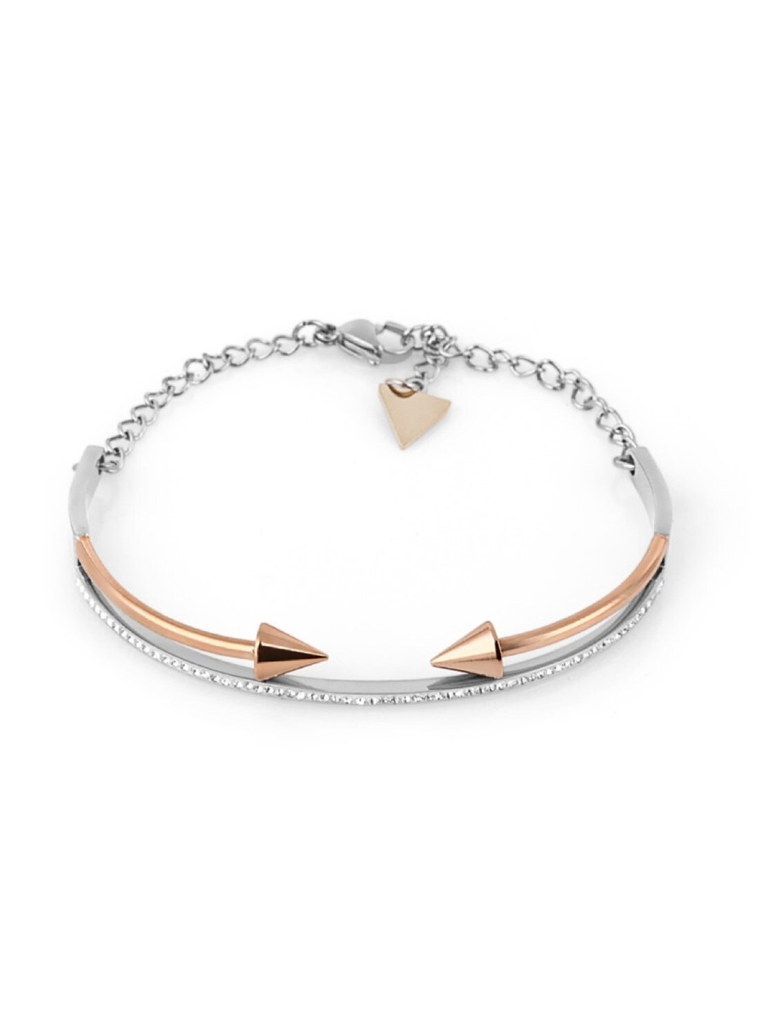 SANTA BARBARA POLO & RACQUET CLUB Stainless Steel Cuff Bracelet, Silver