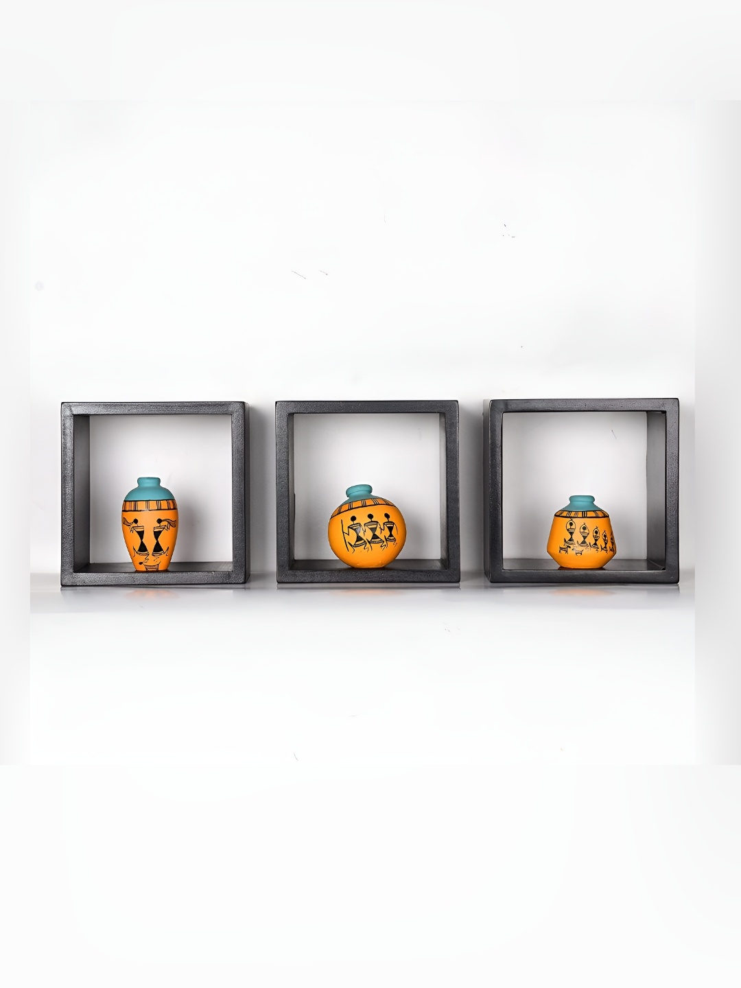 ARTYSTA BEAUTIFYING LIVES Mustard Yellow 3 Pieces Warli Hand-Painted Terracotta Vases
ARTYSTA BEAUTIFYING LIVES Mustard Yellow 3 Pieces Warli Hand-Painted Terracotta Vases