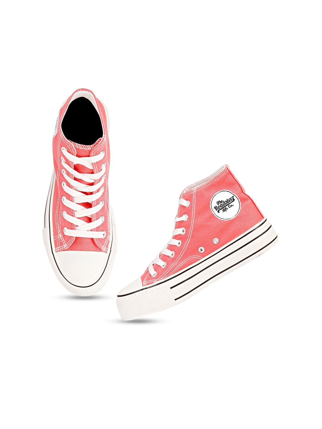 The Roadster Lifestyle Co. Women Pink Mid -Top Lightweight Canvas Flatform Sneakers
The Roadster Lifestyle Co. Women Pink Mid -Top Lightweight Canvas Flatform Sneakers