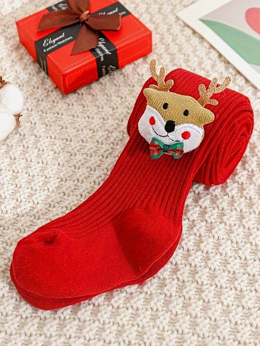 Little Surprise Box LLP Kids Christmas Reindeer Patterned Knee Length Socks, Red
Little Surprise Box LLP Kids Christmas Reindeer Patterned Knee Length Socks, Red