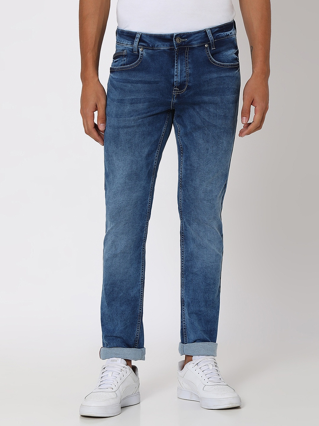 Mufti Men Super Slim Fit Mid-Rise Heavy Fade Clean Look Stretchable Jeans, Navy blue
Mufti Men Super Slim Fit Mid-Rise Heavy Fade Clean Look Stretchable Jeans, Navy blue