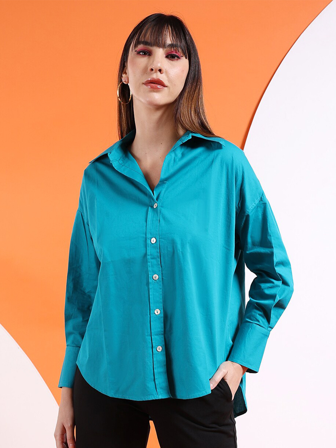 Freehand by The Indian Garage Co Spread Collar Cotton Oversized Casual Shirt, Blue
Freehand by The Indian Garage Co Spread Collar Cotton Oversized Casual Shirt, Blue