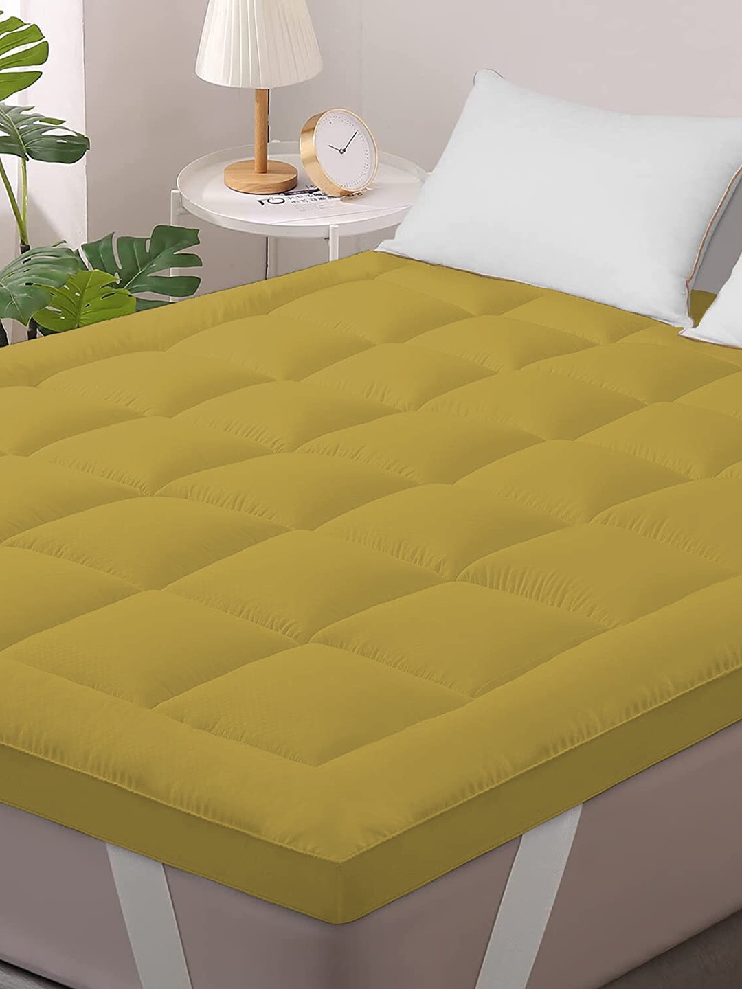 Jaipur Linen Olive Quilted Breathable Mattress Protector