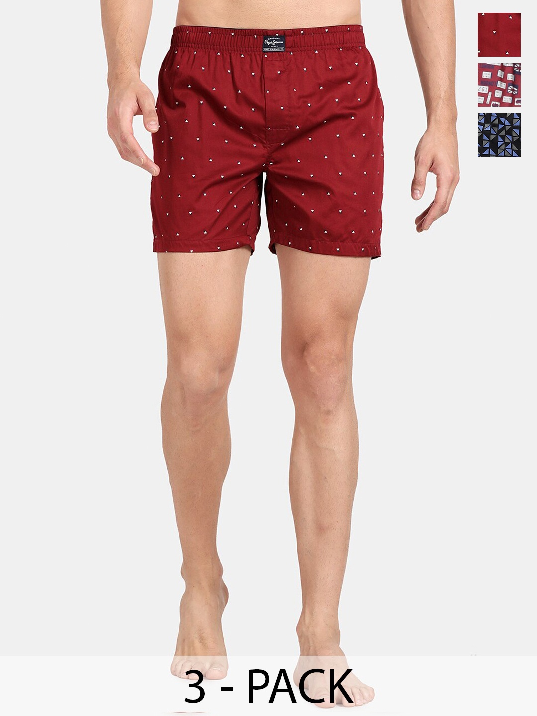 Pepe Jeans Pack Of 3 Printed Pure Cotton Boxers 14179402-1-17871504-1-22622984-1, Red
Pepe Jeans Pack Of 3 Printed Pure Cotton Boxers 14179402-1-17871504-1-22622984-1, Red