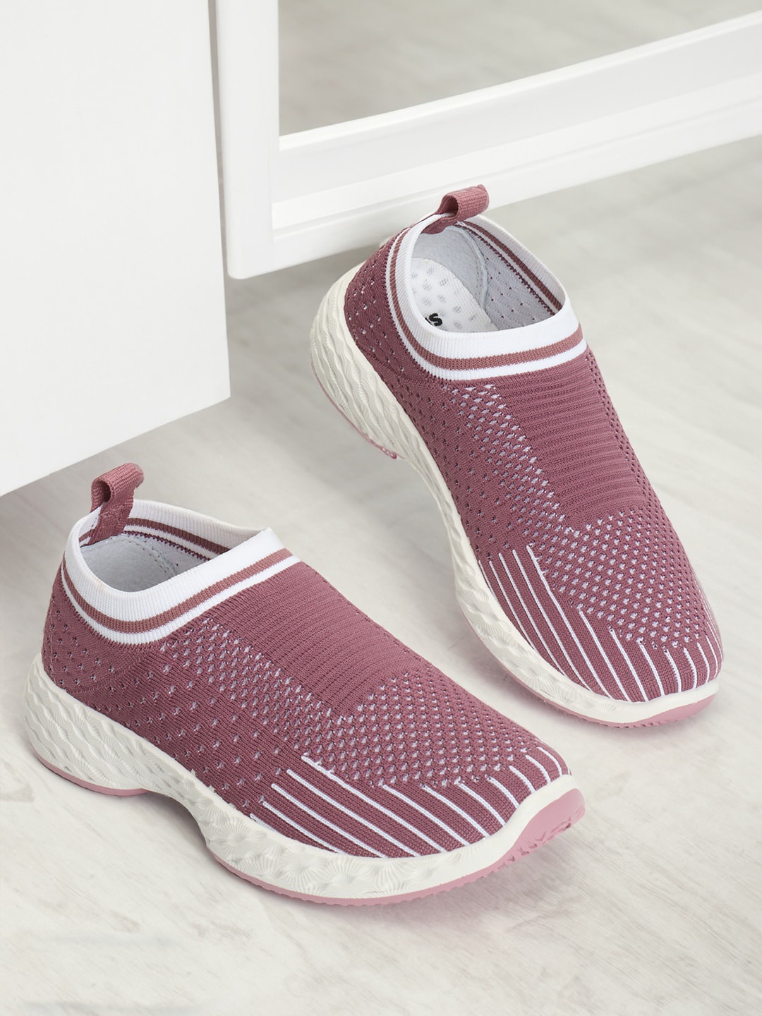 Carlton London sports Women Textured Lightweight Breathable Durable Slip-On Sneakers, Pink
Carlton London sports Women Textured Lightweight Breathable Durable Slip-On Sneakers, Pink