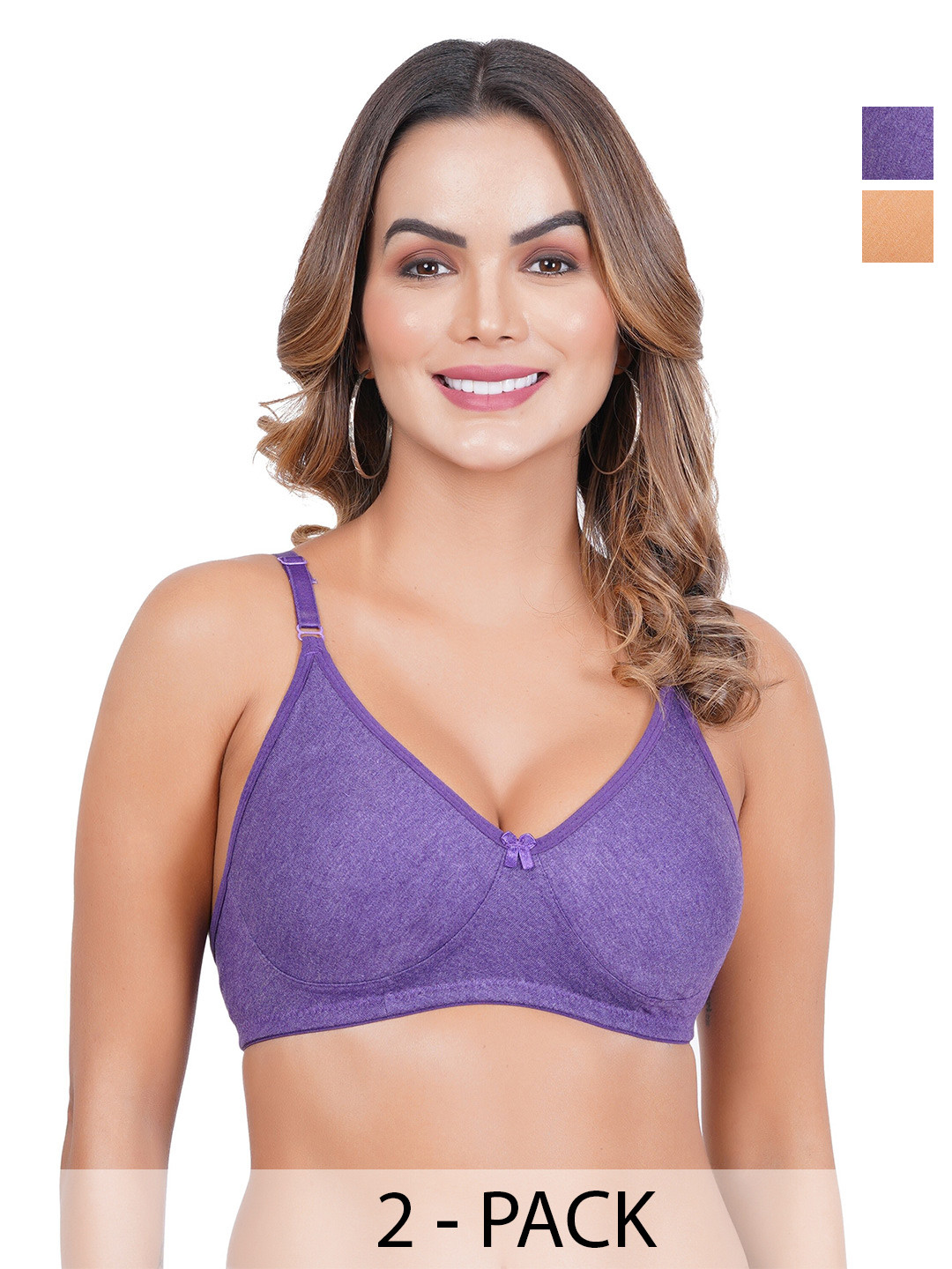 Liigne Pack Of 2 Non-Padded Full Coverage All Day Comfort Everyday Bra, Purple
Liigne Pack Of 2 Non-Padded Full Coverage All Day Comfort Everyday Bra, Purple