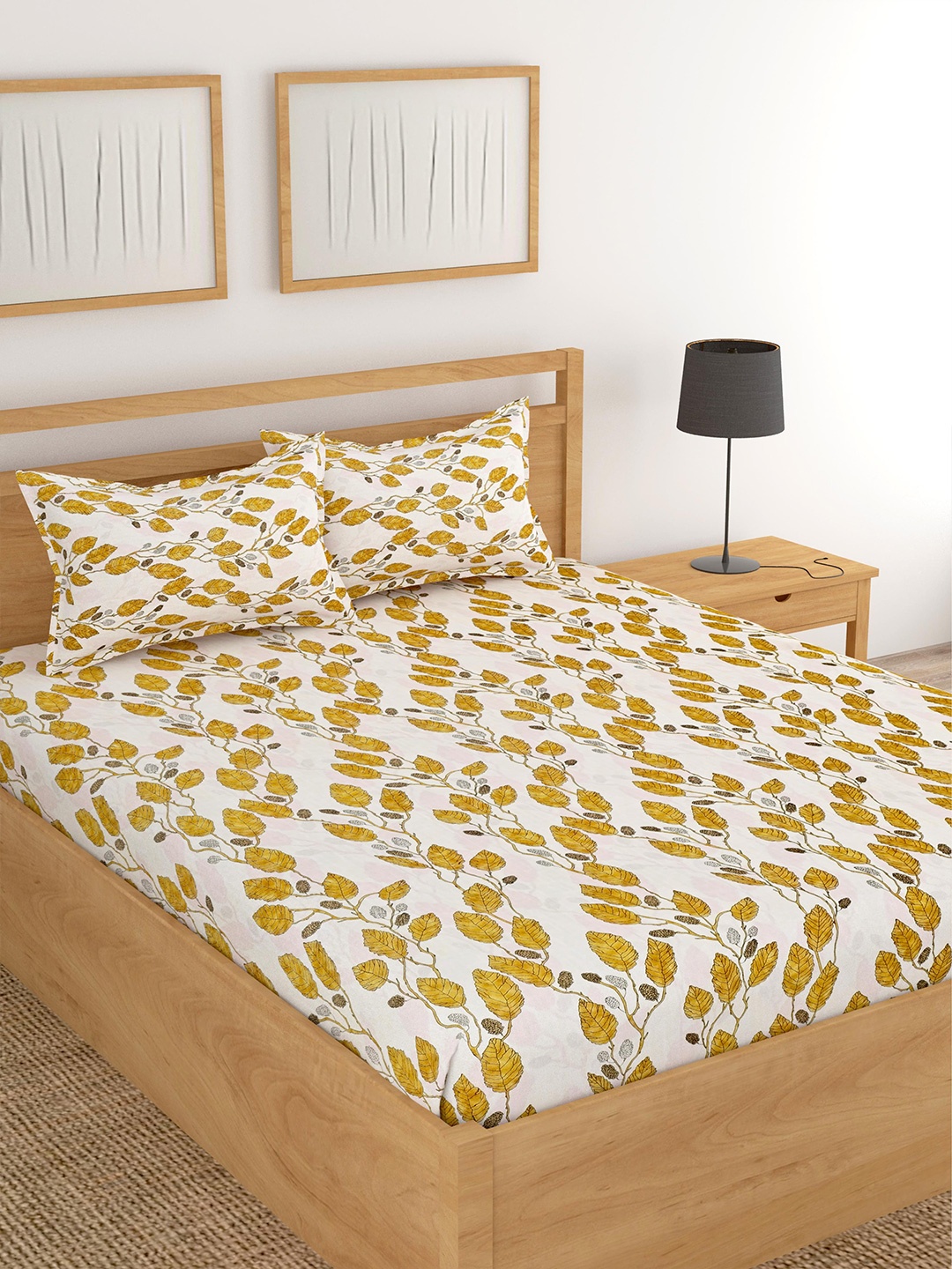 Lali Prints Brown & White Floral Printed Cotton 180 TC King Bedsheet with 2 Pillow Covers
Lali Prints Brown & White Floral Printed Cotton 180 TC King Bedsheet with 2 Pillow Covers