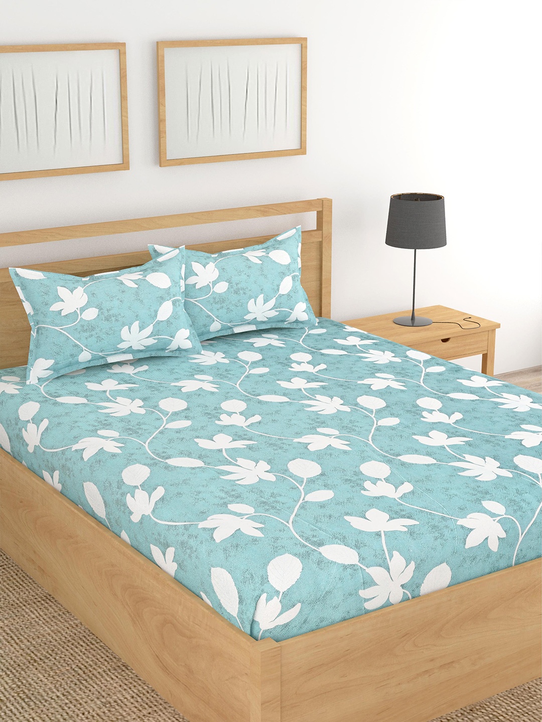 Lali Prints Blue & White Floral Printed Cotton 180 TC King Bedsheet with 2 Pillow Covers
Lali Prints Blue & White Floral Printed Cotton 180 TC King Bedsheet with 2 Pillow Covers