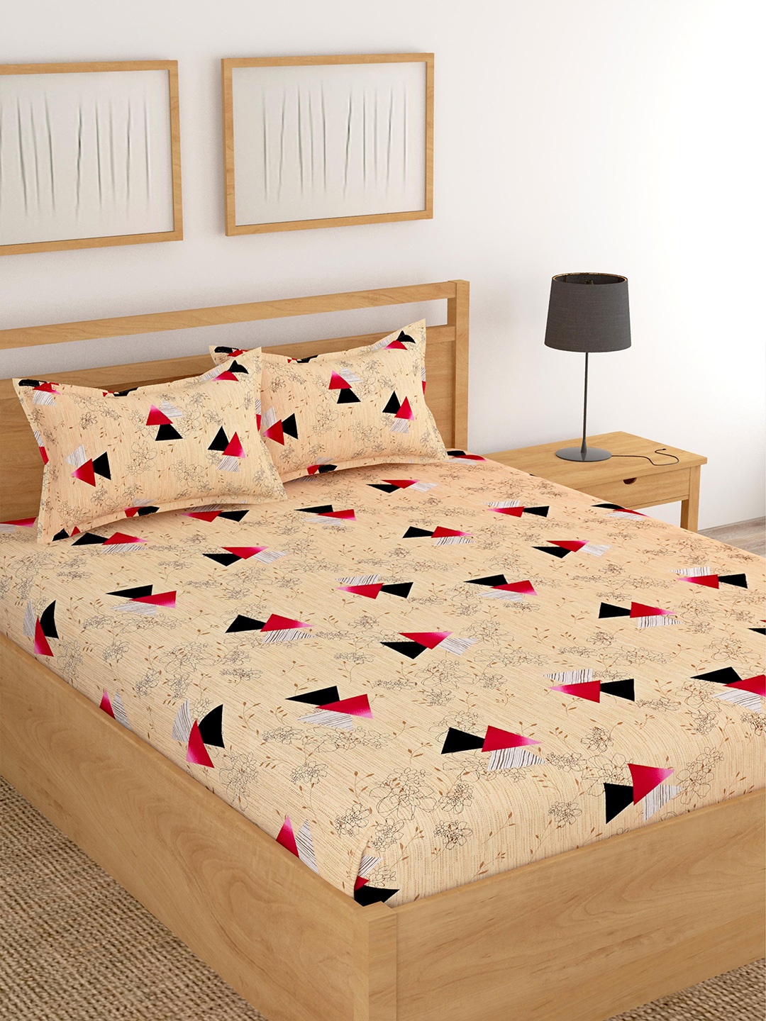 Lali Prints Beige & Brown Floral Printed Cotton 180 TC King Bedsheet with 2 Pillow Covers
Lali Prints Beige & Brown Floral Printed Cotton 180 TC King Bedsheet with 2 Pillow Covers
