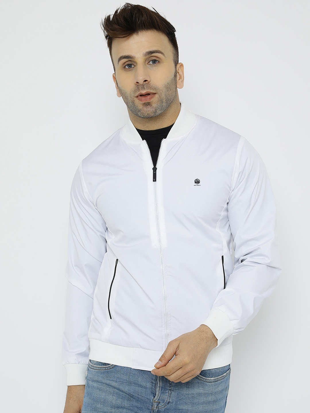 WELL QUALITY Stand Collar Long Sleeve Windcheater Dri-FIT Sports Bomber Jacket, White
WELL QUALITY Stand Collar Long Sleeve Windcheater Dri-FIT Sports Bomber Jacket, White