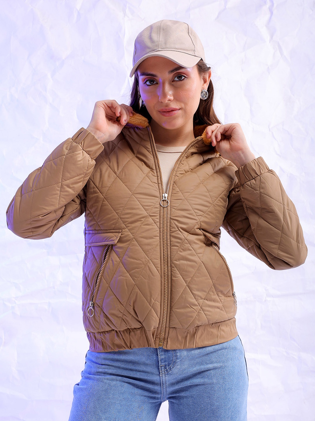 Freehand by The Indian Garage Co Brown Spread Collar Long Sleeve Faux Fur Trim Quilted Jacket
Freehand by The Indian Garage Co Brown Spread Collar Long Sleeve Faux Fur Trim Quilted Jacket