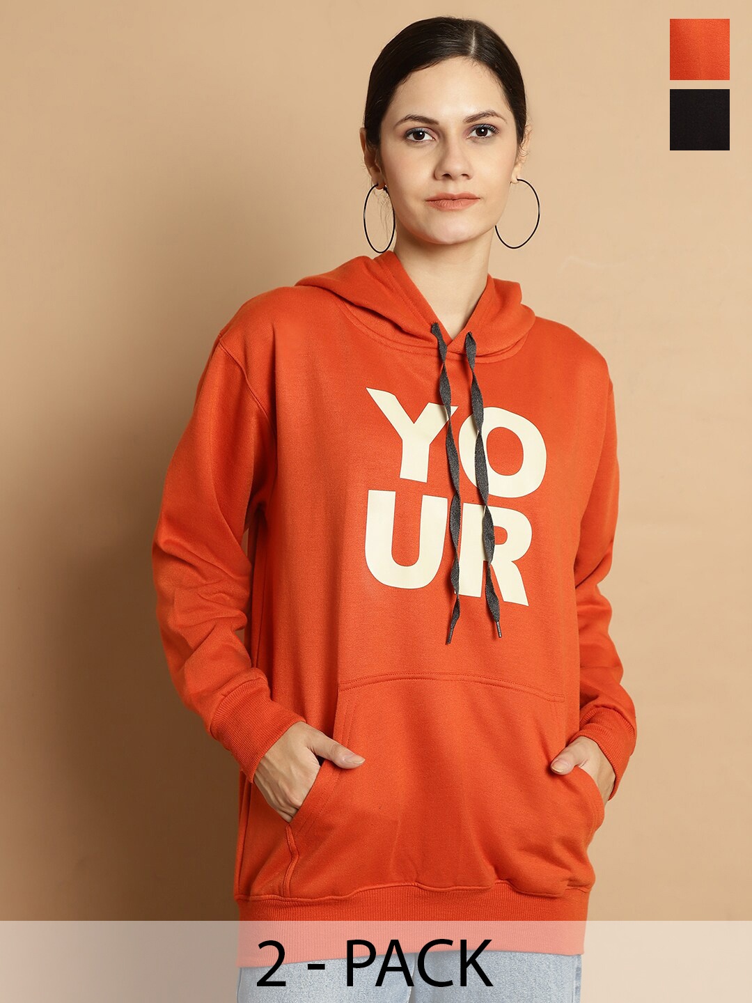 MACK JONNEY Pack Of 2 Typography Printed Long Sleeves Hooded Fleece Pullover, Orange
MACK JONNEY Pack Of 2 Typography Printed Long Sleeves Hooded Fleece Pullover, Orange
