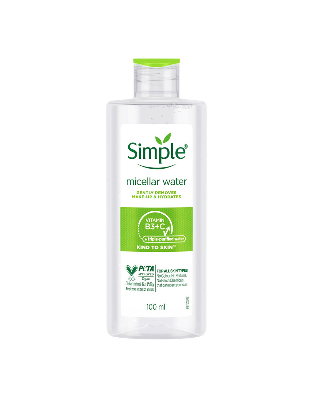 Simple Kind To Skin Micellar Water To gently Remove Makeup & Hydrate Skin - 100ml, White
Simple Kind To Skin Micellar Water To gently Remove Makeup & Hydrate Skin - 100ml, White