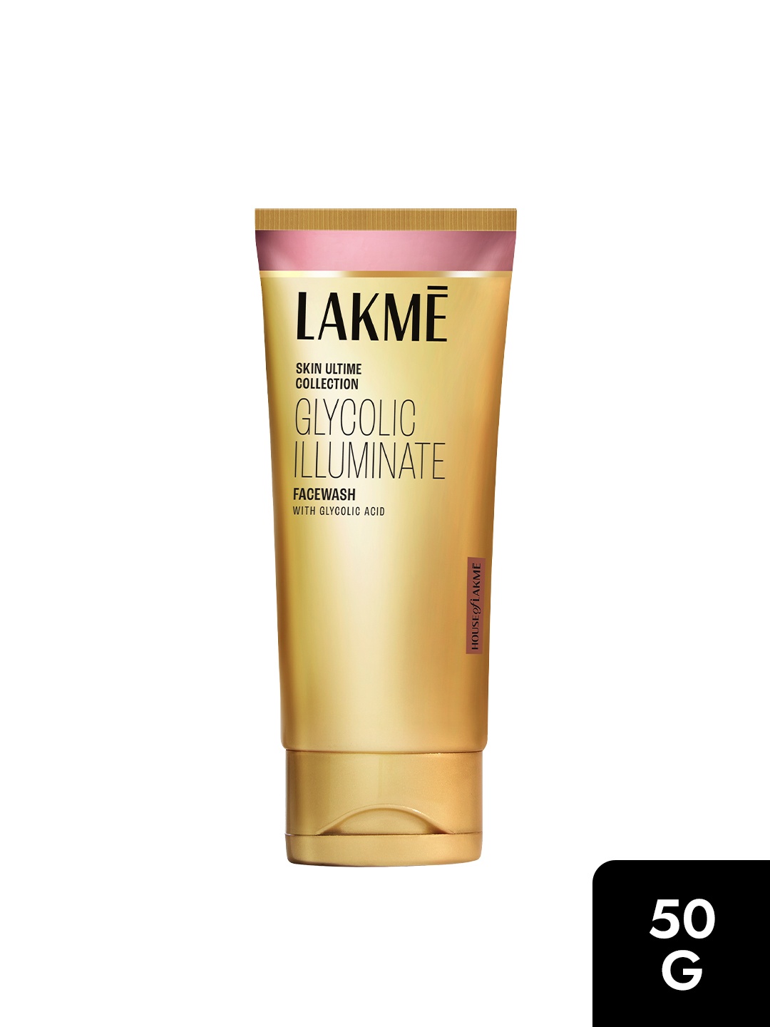 Lakme Glycolic Illuminate Facewash with Glycolic Acid for Gentle Exfoliation - 50 g, Gold
Lakme Glycolic Illuminate Facewash with Glycolic Acid for Gentle Exfoliation - 50 g, Gold