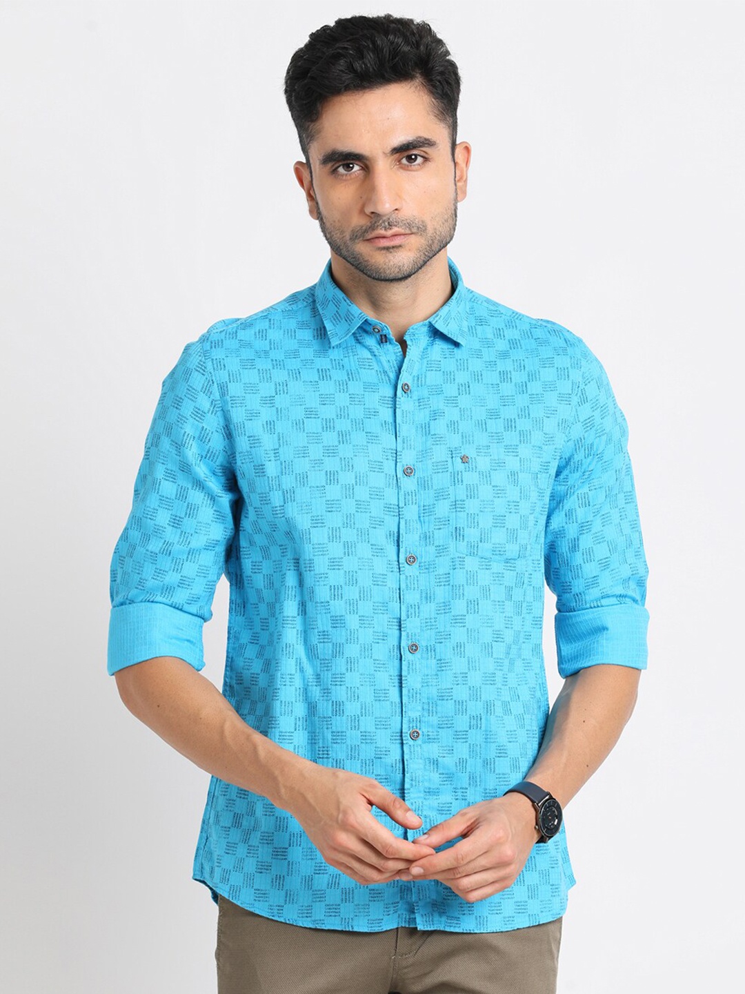 Turtle Standard Slim Fit Geometric Printed Spread Collar Pure Cotton Casual Shirt, Blue
Turtle Standard Slim Fit Geometric Printed Spread Collar Pure Cotton Casual Shirt, Blue