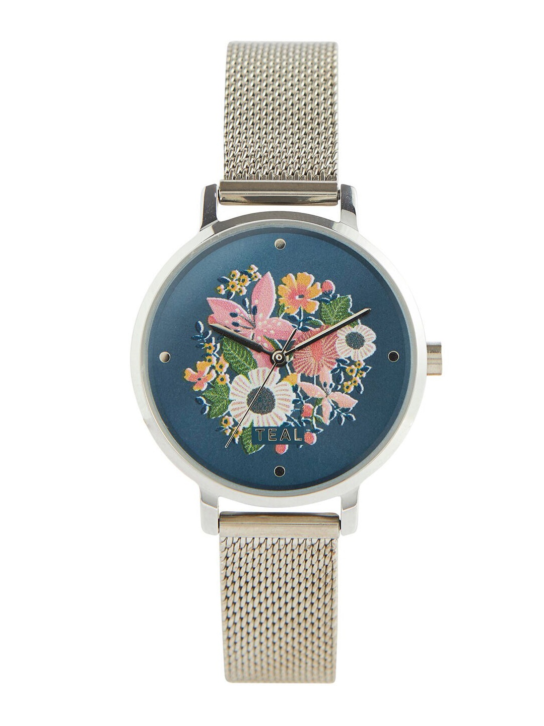 TEAL BY CHUMBAK Women Printed Dial & Stainless Steel Bracelet Watch 8907605124853, Silver
TEAL BY CHUMBAK Women Printed Dial & Stainless Steel Bracelet Watch 8907605124853, Silver