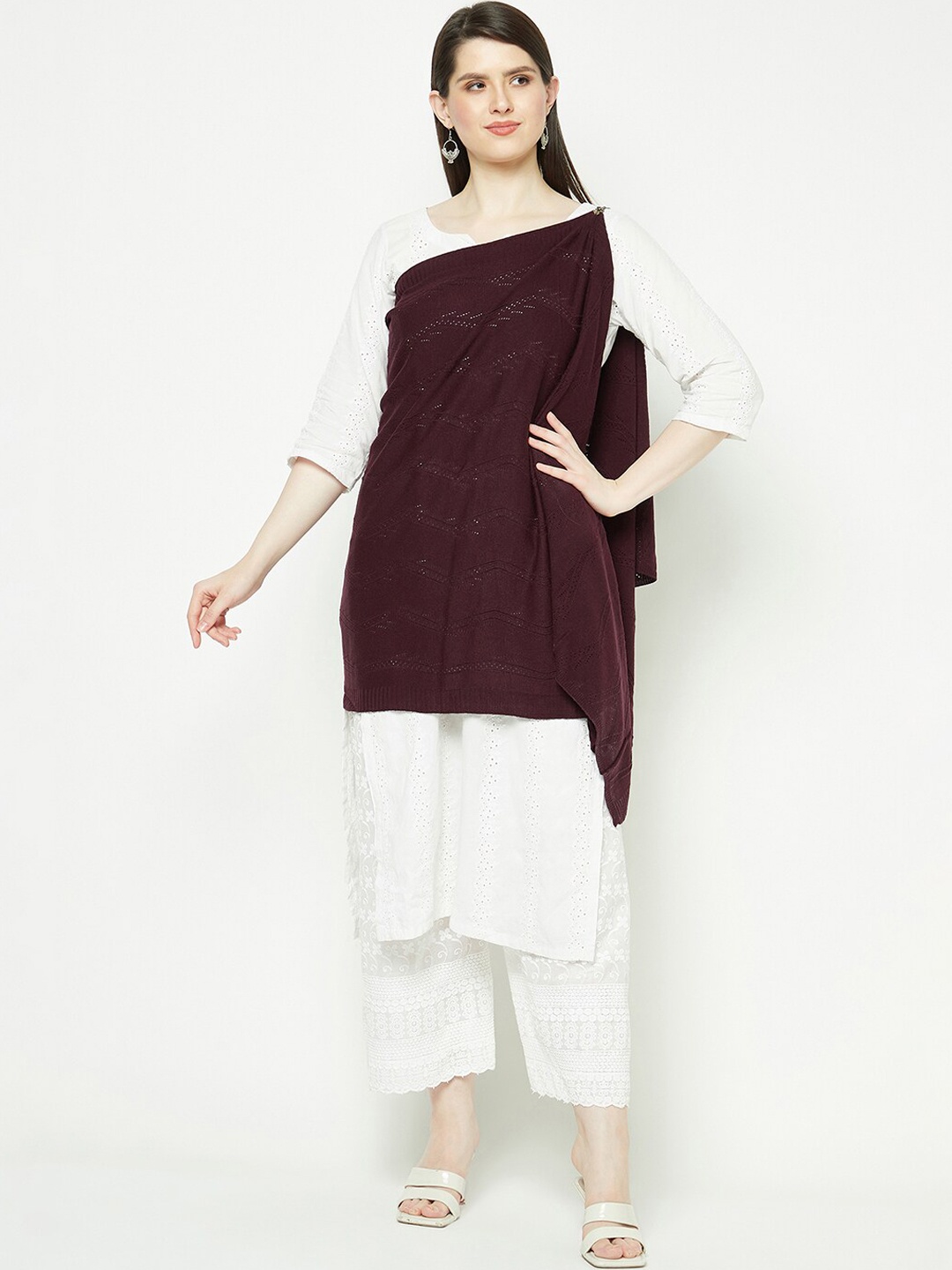 Knitstudio Self Design Knitted Shawl, Brown