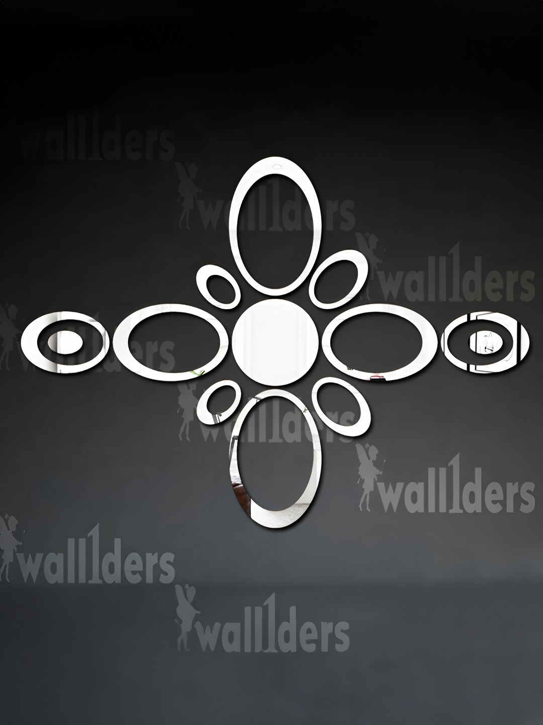 Wall1ders Siver Toned 13 Pieces Circle & Oval Shape Self Adhesive Mirror Wall Stickers, Silver
Wall1ders Siver Toned 13 Pieces Circle & Oval Shape Self Adhesive Mirror Wall Stickers, Silver