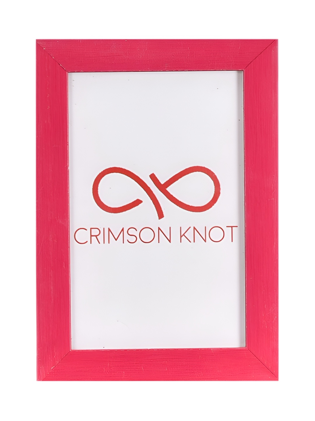Crimson Knot Pink & White Plastic Table Photo Frame