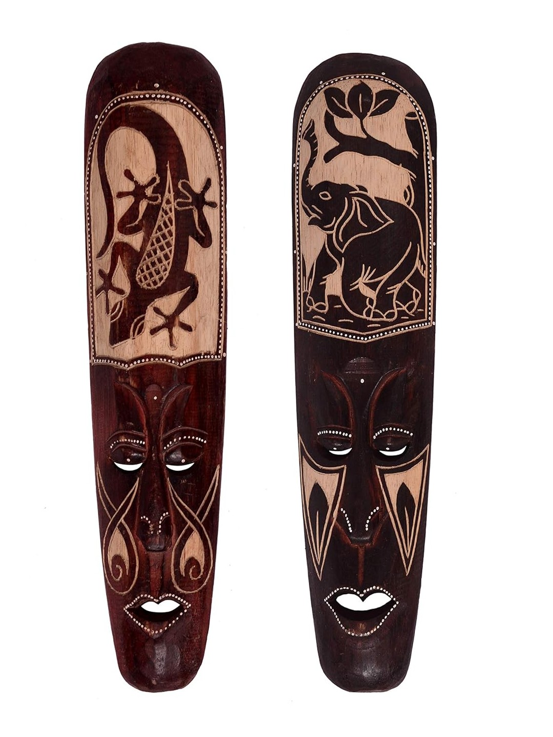 Classical Youth Brown & Beige 2 Pieces Painted Afro Egyptian Wooden Wall Decor Masks
Classical Youth Brown & Beige 2 Pieces Painted Afro Egyptian Wooden Wall Decor Masks