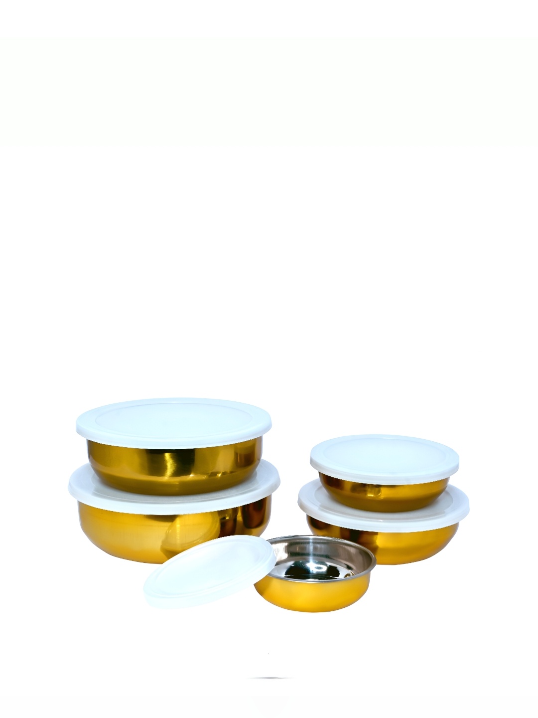 KASSA Gold-Toned 5 Pieces Stainless Steel Dishwasher and Microwave Safe Food Container
KASSA Gold-Toned 5 Pieces Stainless Steel Dishwasher and Microwave Safe Food Container