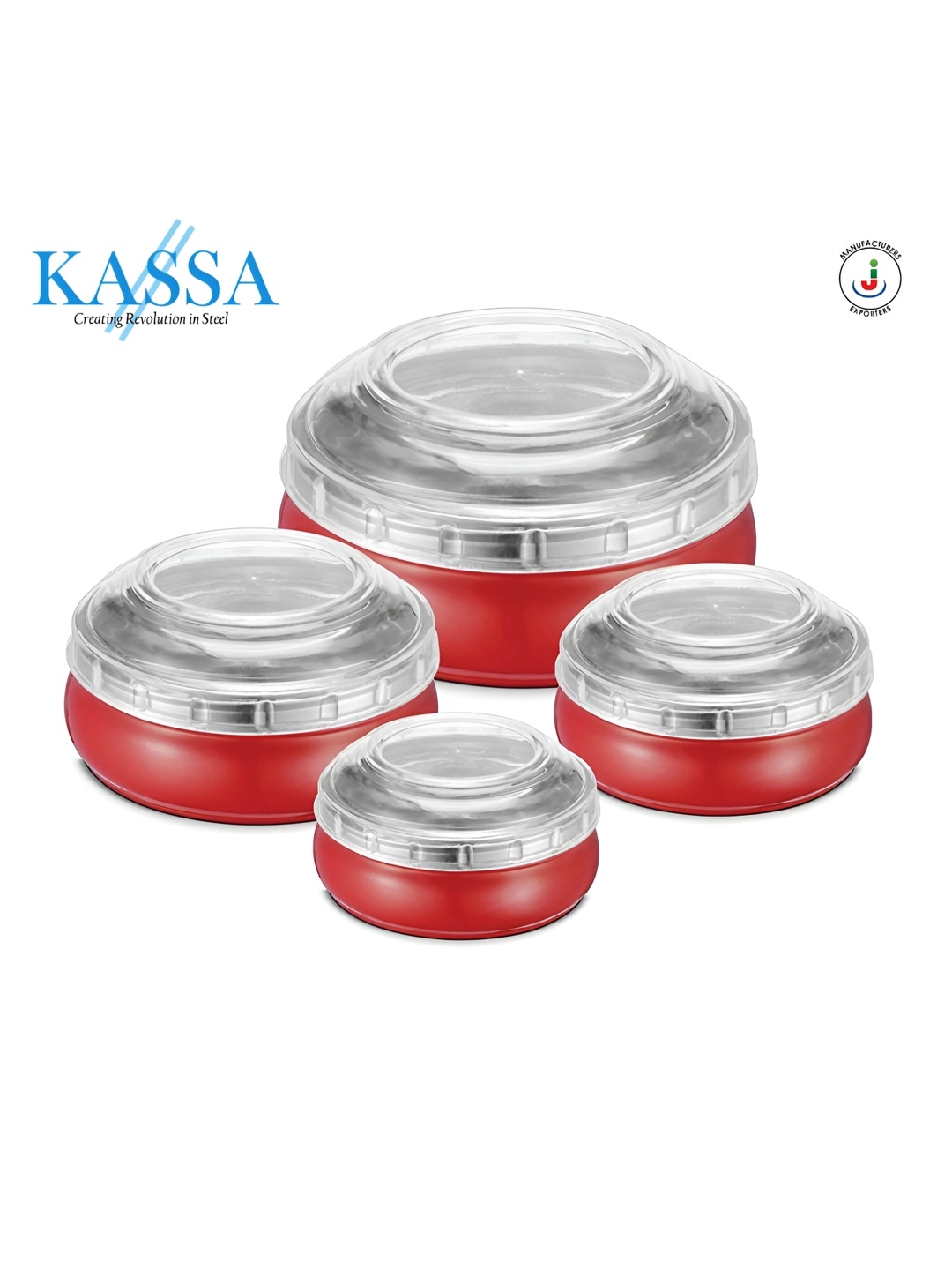 KASSA Belly Red 4 Pieces Stainless Steel Dishwasher and Microwave Safe Food Container
KASSA Belly Red 4 Pieces Stainless Steel Dishwasher and Microwave Safe Food Container