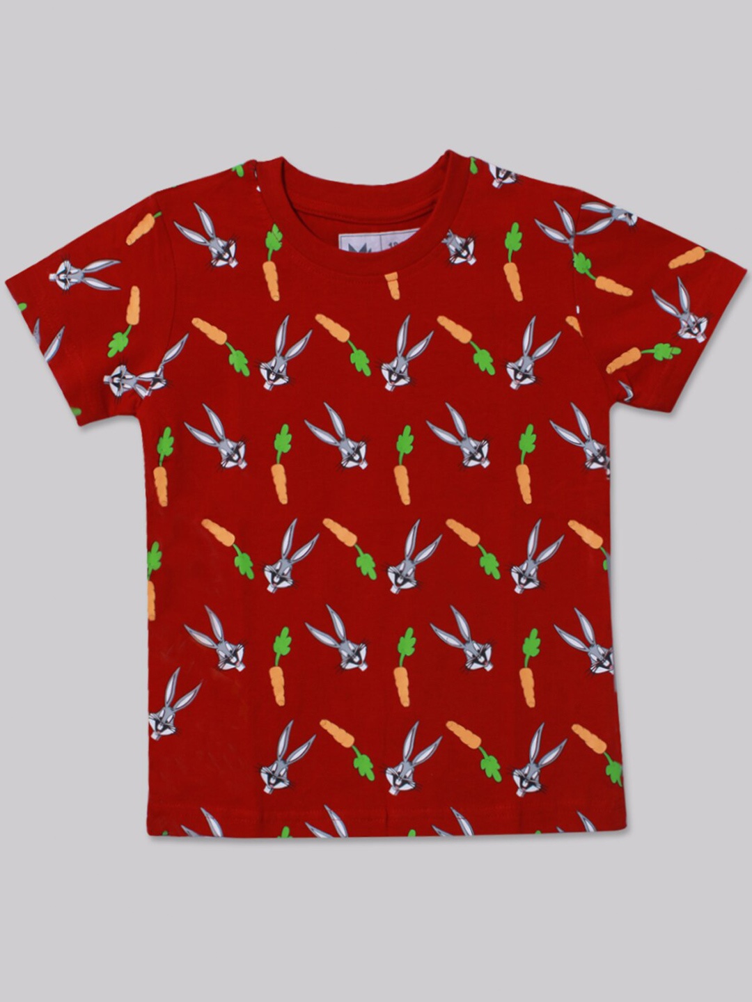Minute Mirth Boys Bugs Bunny Printed Round Neck Short Sleeves Pure Cotton Regular T-shirt, Maroon
Minute Mirth Boys Bugs Bunny Printed Round Neck Short Sleeves Pure Cotton Regular T-shirt, Maroon