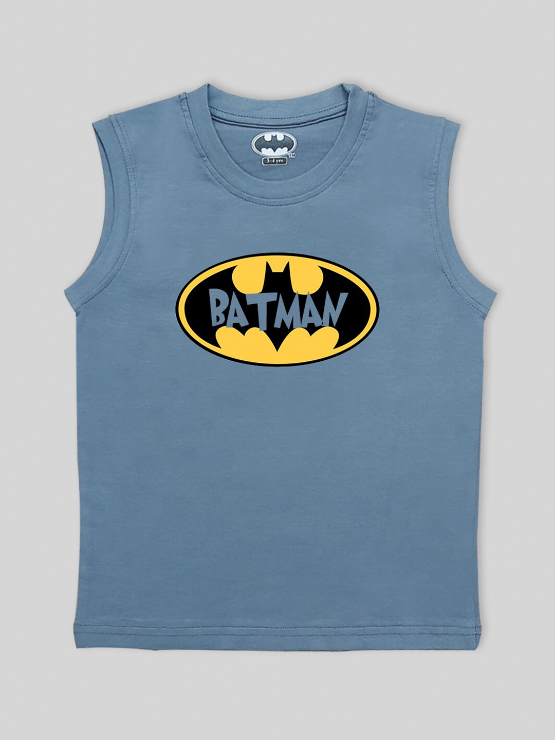 Minute Mirth Boys Batman Printed Round Neck Sleeveless Pure Cotton Regular T-shirt, Grey
Minute Mirth Boys Batman Printed Round Neck Sleeveless Pure Cotton Regular T-shirt, Grey