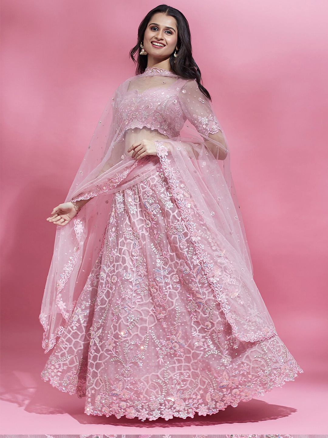 MANOHARI Embroidered Sequinned Semi-Stitched Lehenga & Unstitched Blouse With Dupatta, Mauve
MANOHARI Embroidered Sequinned Semi-Stitched Lehenga & Unstitched Blouse With Dupatta, Mauve