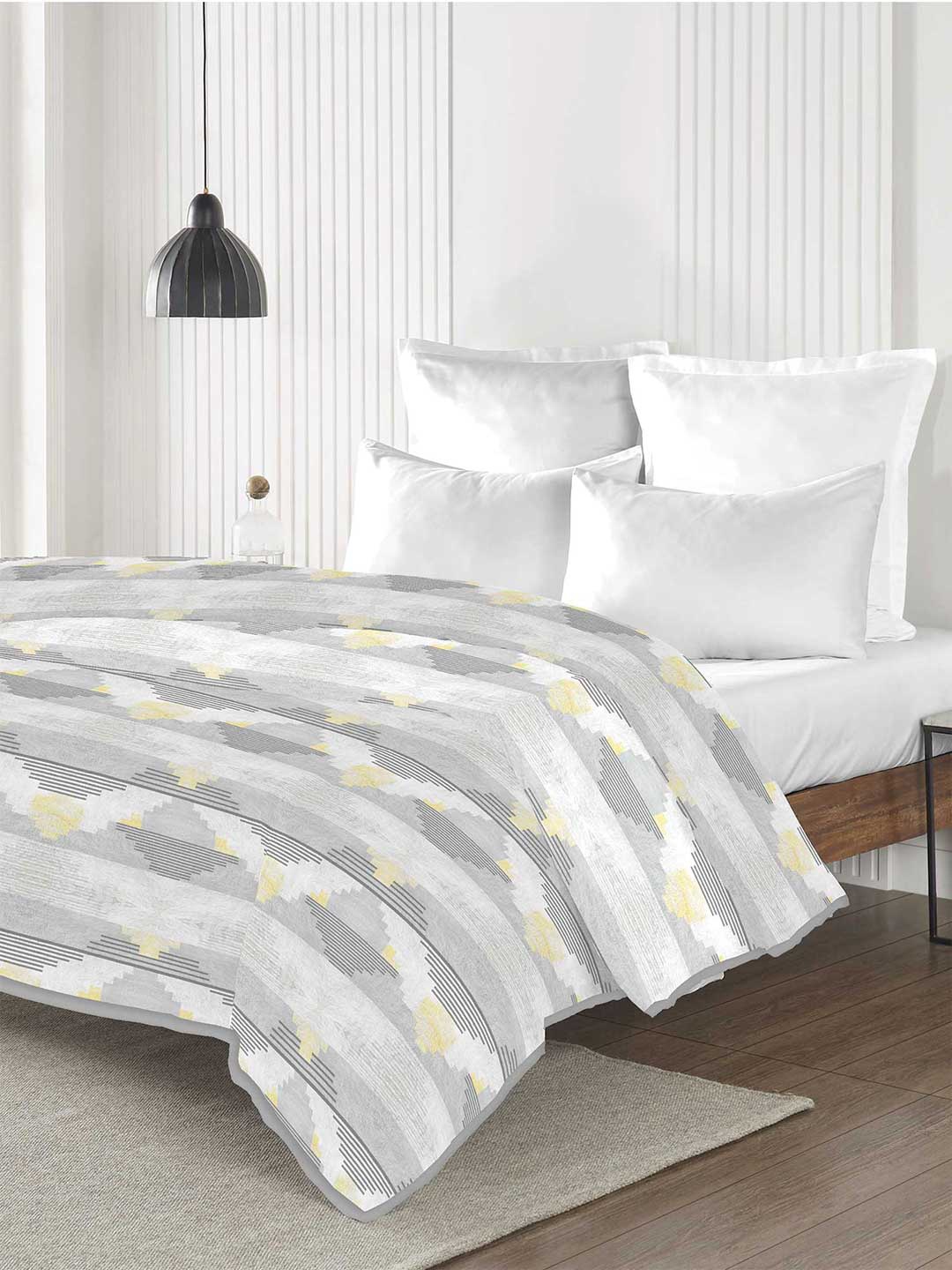 MYTRIDENT Grey & Yellow Abstract Printed Microfiber Mild Winter King Double Bed Blanket
MYTRIDENT Grey & Yellow Abstract Printed Microfiber Mild Winter King Double Bed Blanket