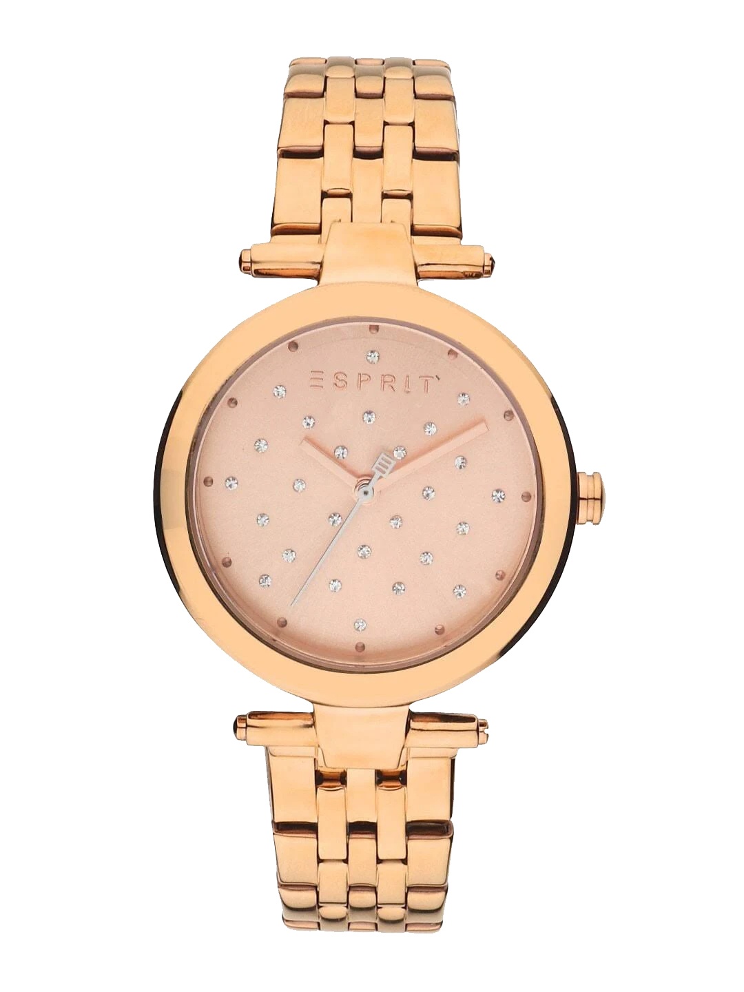 ESPRIT Women Brass Dial & Stainless Steel Straps Embellished Analogue Watch ES1L167M0095, Rose gold
ESPRIT Women Brass Dial & Stainless Steel Straps Embellished Analogue Watch ES1L167M0095, Rose gold