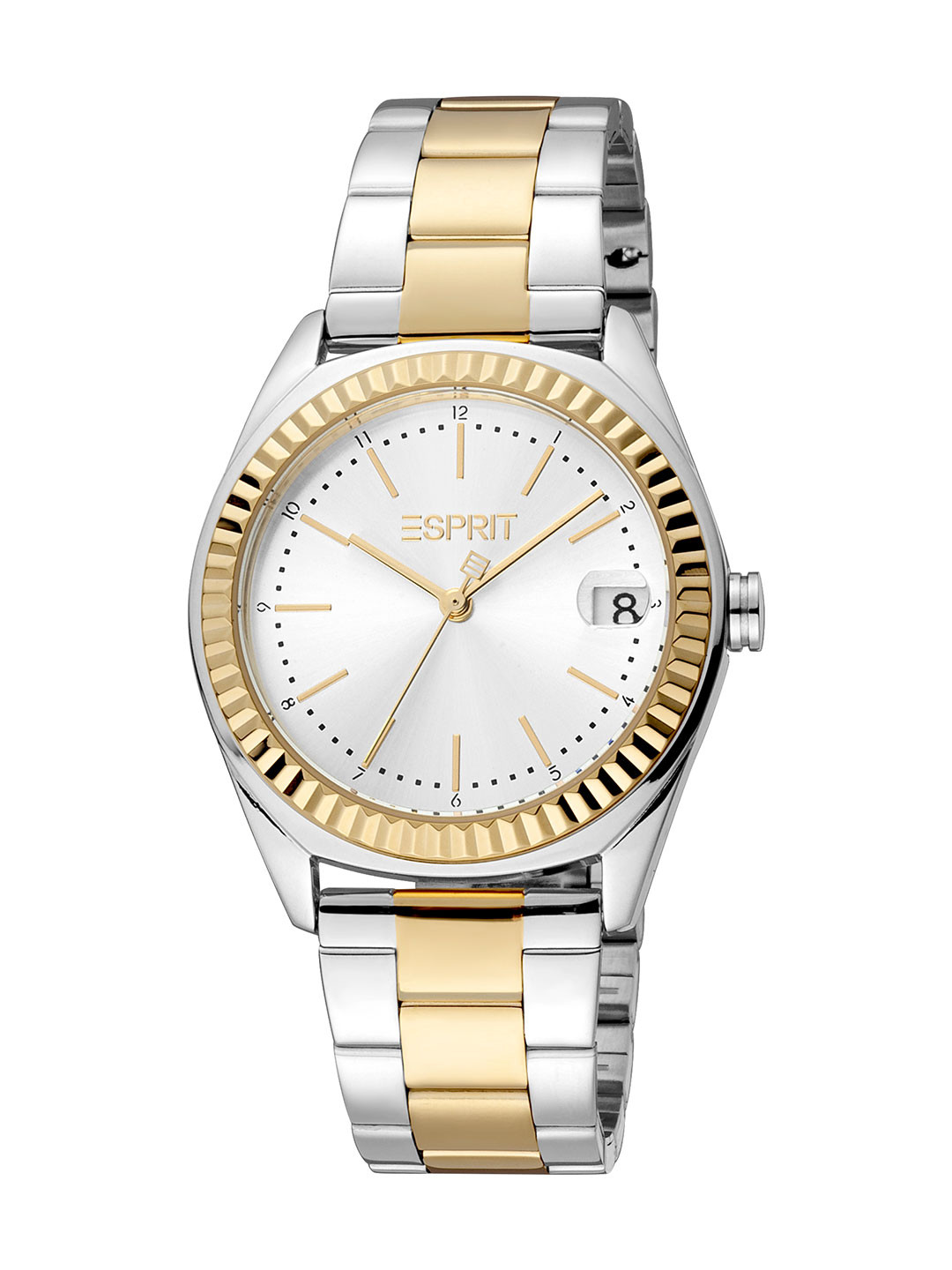 ESPRIT Women Embellished Brass Dial & Stainless Steel Straps Analogue Watch ES1L383M0085, Silver
ESPRIT Women Embellished Brass Dial & Stainless Steel Straps Analogue Watch ES1L383M0085, Silver