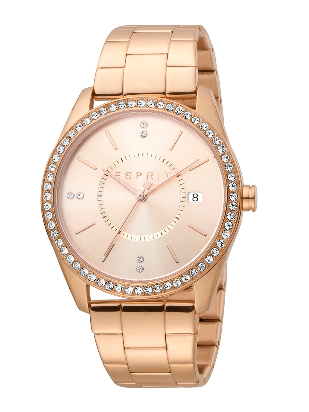 ESPRIT Women Embellished Brass Dial & Stainless Steel Straps Analogue Watch ES1L196M0085, Rose gold
ESPRIT Women Embellished Brass Dial & Stainless Steel Straps Analogue Watch ES1L196M0085, Rose gold