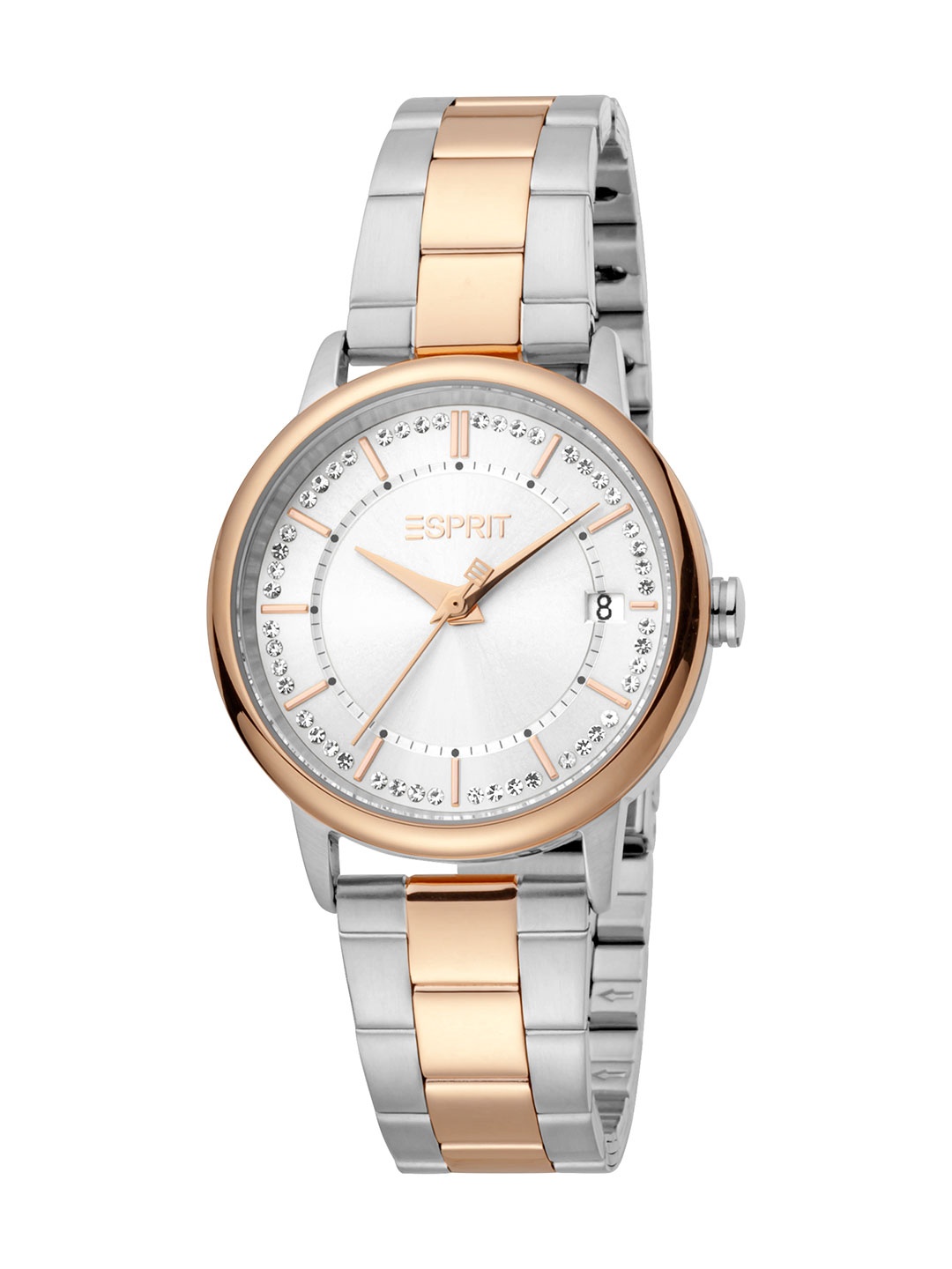ESPRIT Women Brass Dial & Stainless Steel Straps Embellished Analogue Watch ES1L181M2095, Silver
ESPRIT Women Brass Dial & Stainless Steel Straps Embellished Analogue Watch ES1L181M2095, Silver