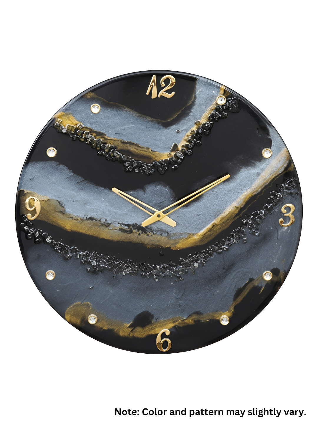 CHRONIKLE Black & Gold Toned Embellished Analogue Contemporary Wooden Wall Clock
CHRONIKLE Black & Gold Toned Embellished Analogue Contemporary Wooden Wall Clock