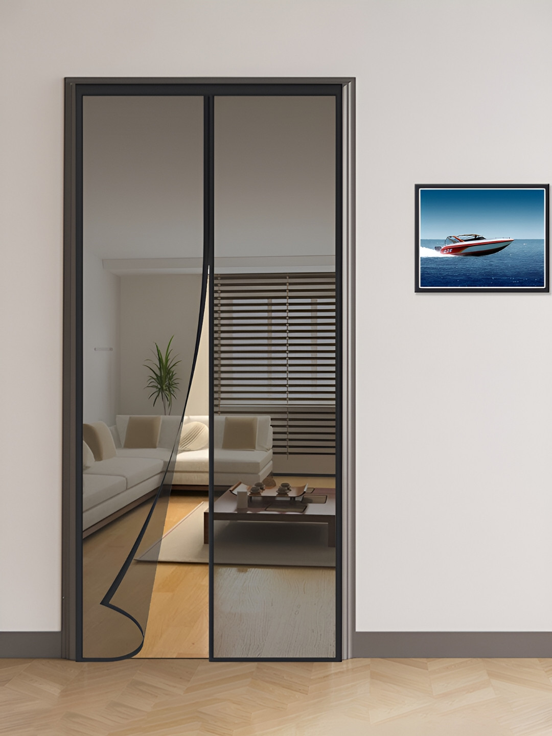 TurtleGrip Black Magnetic Foldable Hanging Mosquito Net 
TurtleGrip Black Magnetic Foldable Hanging Mosquito Net