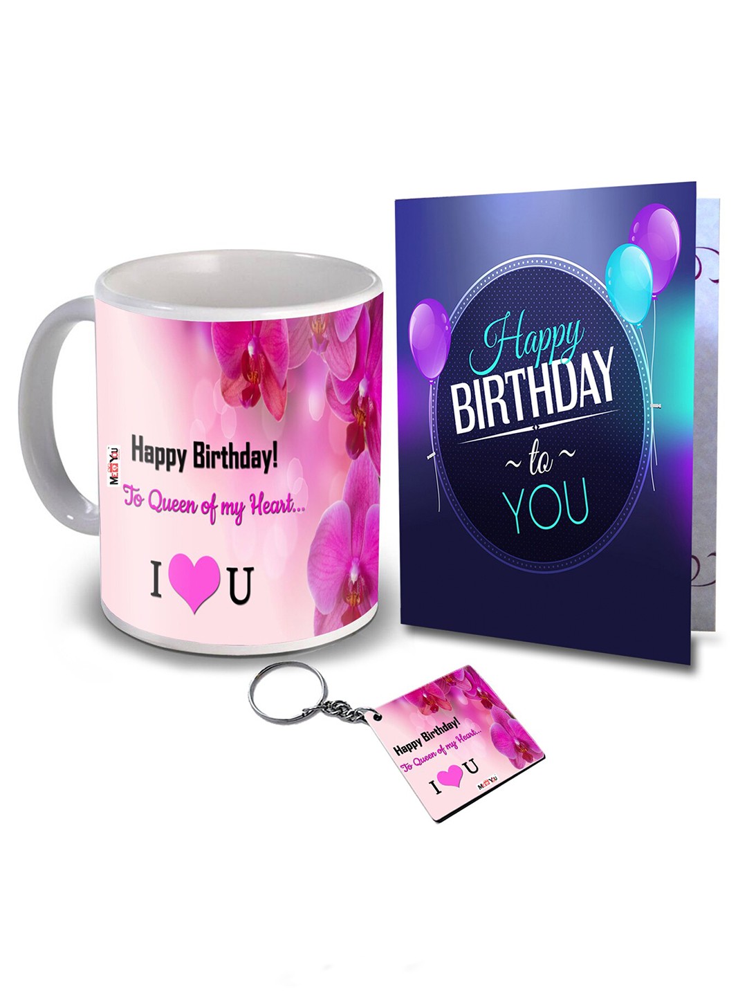 ME & YOU Pink & Blue 3 Pieces Slogans Printed Ceramic Glossy Mug & Card with Keychain
ME & YOU Pink & Blue 3 Pieces Slogans Printed Ceramic Glossy Mug & Card with Keychain