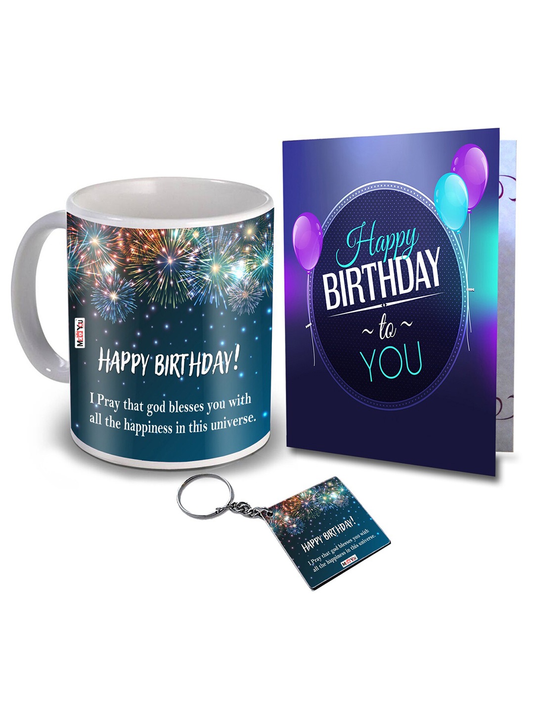 ME & YOU Blue 3pcs Slogans Printed Ceramic Glossy Mug & Card with Keychain 325 ml, Navy blue
ME & YOU Blue 3pcs Slogans Printed Ceramic Glossy Mug & Card with Keychain 325 ml, Navy blue
