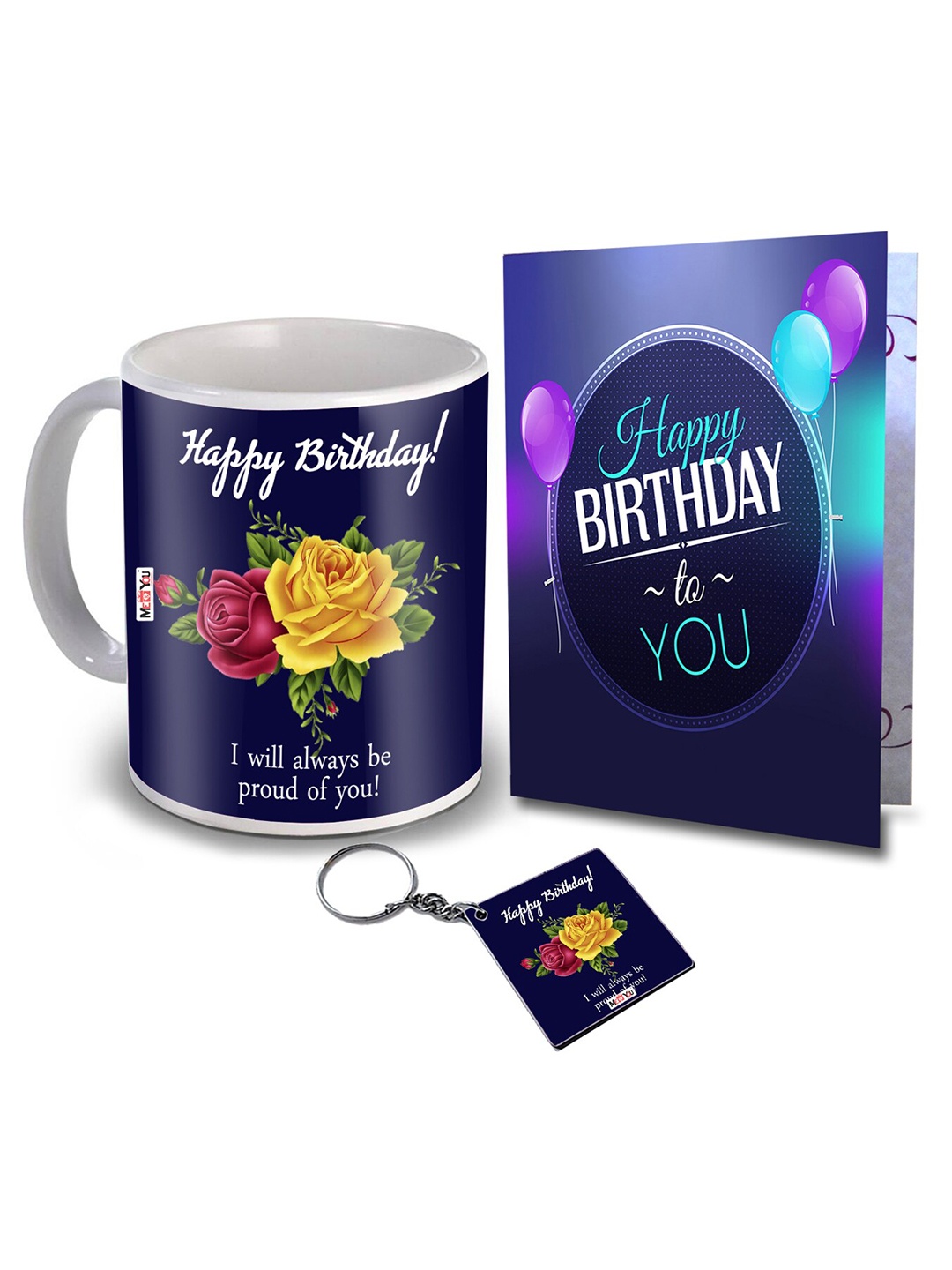 ME & YOU Blue 3pcs Printed Ceramic Coffee Mug with Card & Keychain Happy Birthday Gift Set
ME & YOU Blue 3pcs Printed Ceramic Coffee Mug with Card & Keychain Happy Birthday Gift Set