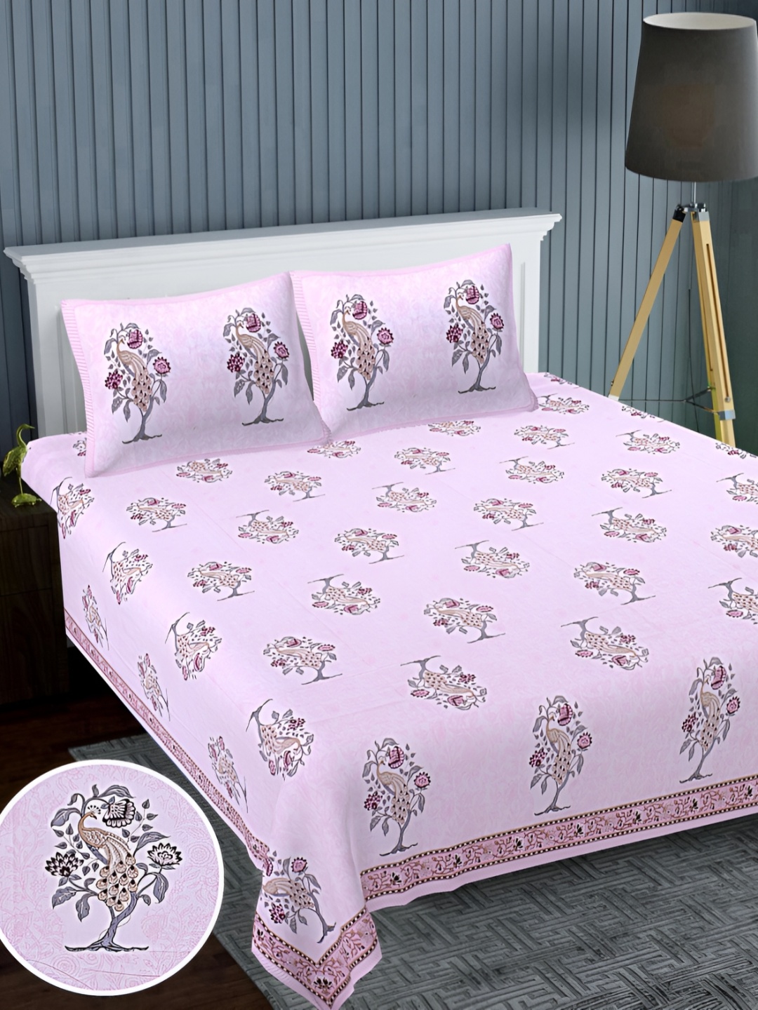 Texstylers Lavender Yellow Floral Cotton 220 TC Super King Bedsheet With 2 Pillow Covers
Texstylers Lavender Yellow Floral Cotton 220 TC Super King Bedsheet With 2 Pillow Covers