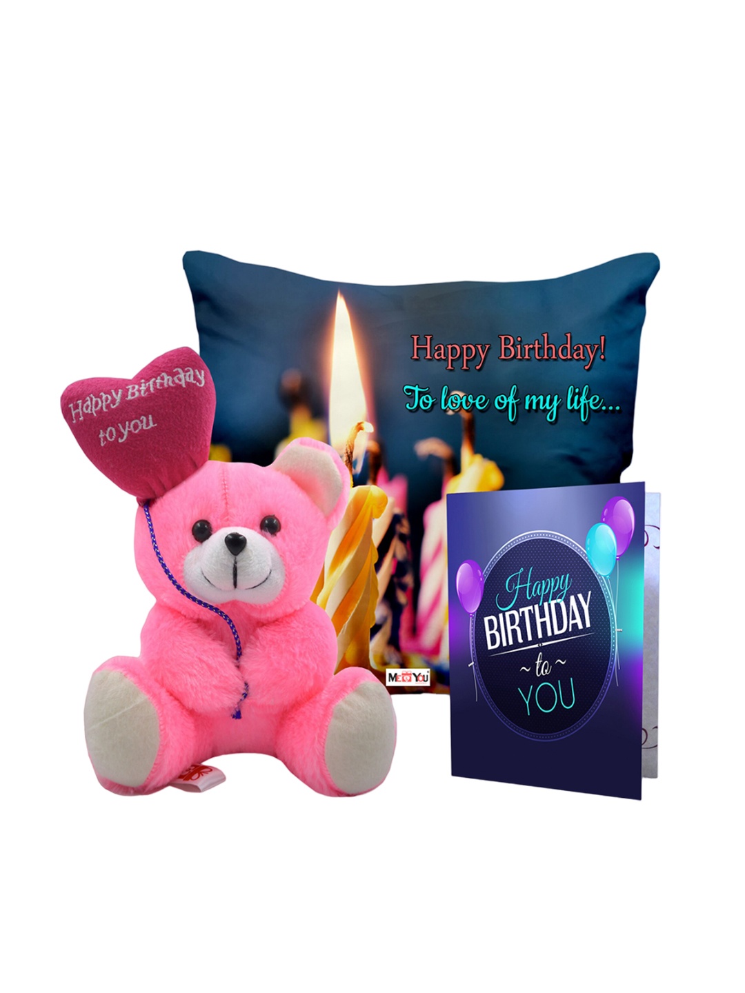 ME & YOU Blue & Pink 3 Pcs Typography Cushion Teddy Bear & Greetings Card Home Gift Set
ME & YOU Blue & Pink 3 Pcs Typography Cushion Teddy Bear & Greetings Card Home Gift Set