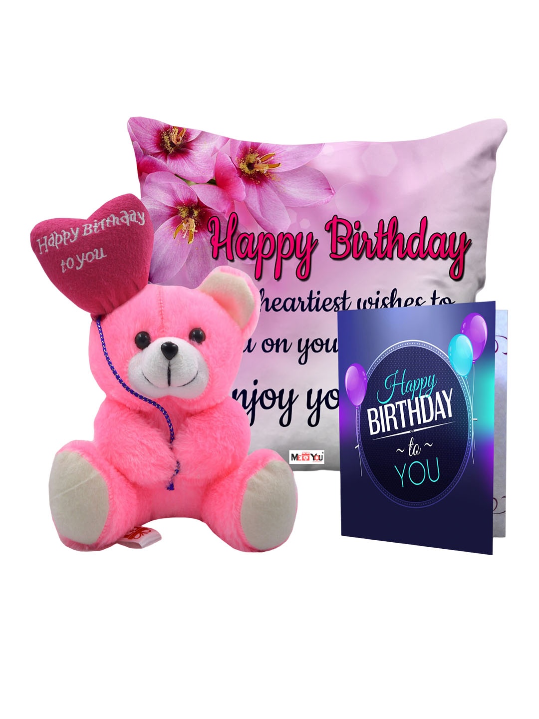 ME & YOU Blue & Pink 3 Pcs Typography Cushion Teddy Bear & Greetings Card Home Gift Set
ME & YOU Blue & Pink 3 Pcs Typography Cushion Teddy Bear & Greetings Card Home Gift Set