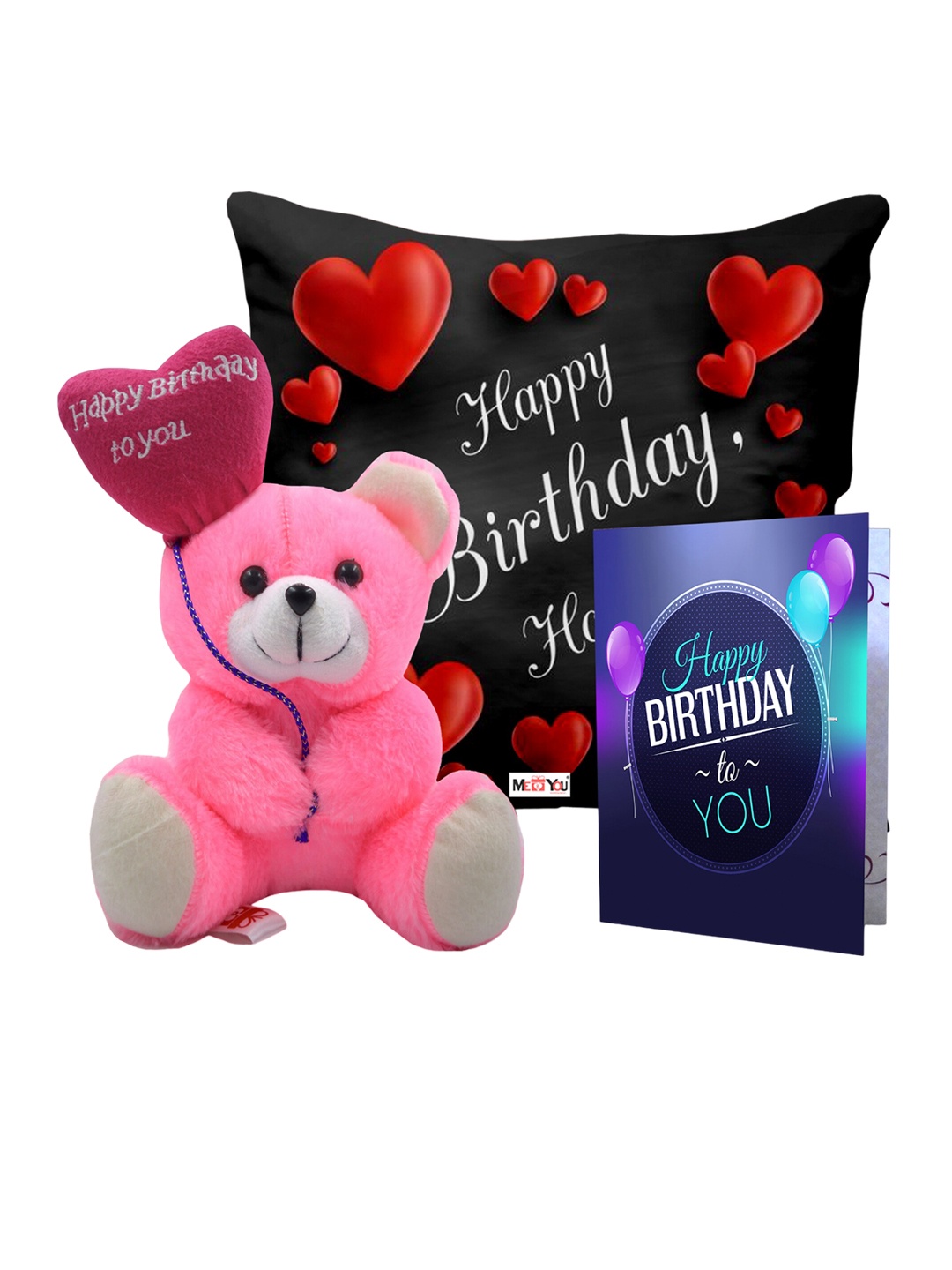 ME & YOU Happy Birthday Print Cushion Teddy Bear & Greetings Card Home Gift Set, Multi
ME & YOU Happy Birthday Print Cushion Teddy Bear & Greetings Card Home Gift Set, Multi