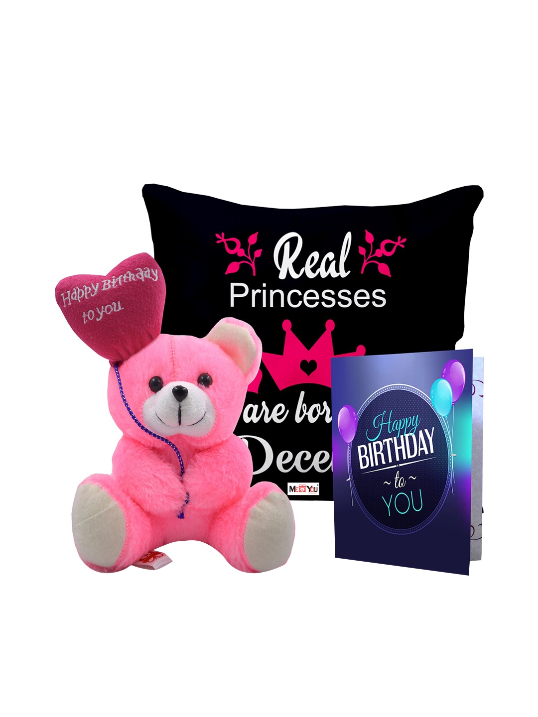 ME & YOU Black & Pink 3 Pcs Typography Cushion Teddy Bear & Greetings Card Home Gift Set
ME & YOU Black & Pink 3 Pcs Typography Cushion Teddy Bear & Greetings Card Home Gift Set