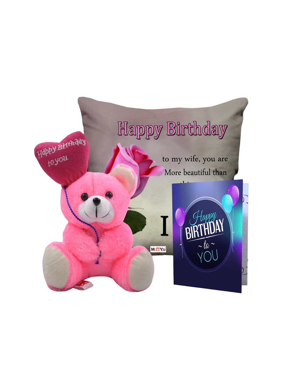 ME & YOU Pink & Blue 3 Pieces Lightweight Printed Pillow with Card & Happy Birthday Teddy
ME & YOU Pink & Blue 3 Pieces Lightweight Printed Pillow with Card & Happy Birthday Teddy