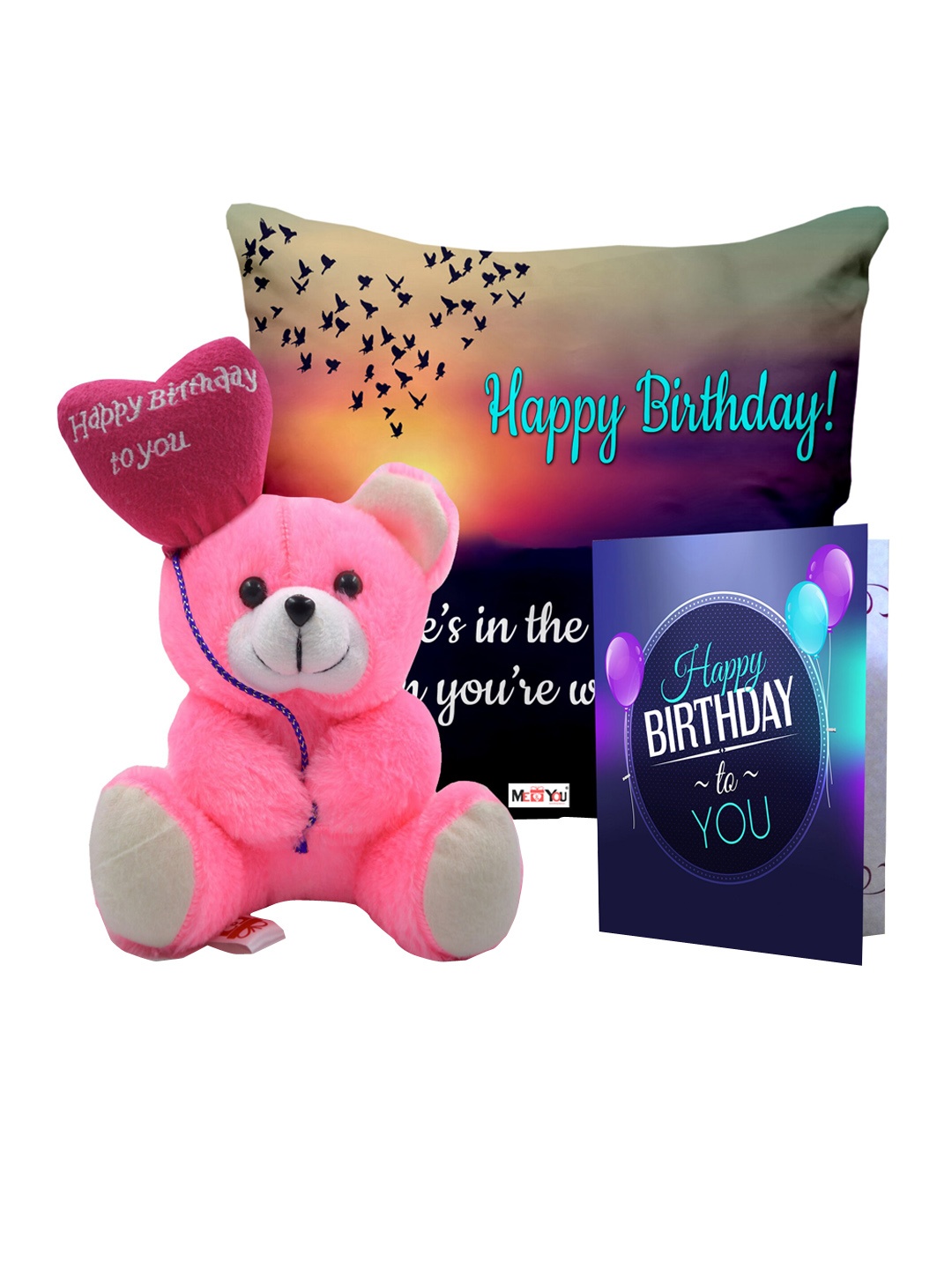 ME & YOU Happy Birthday Print Cushion Teddy Bear & Greetings Card Home Gift Set, Pink
ME & YOU Happy Birthday Print Cushion Teddy Bear & Greetings Card Home Gift Set, Pink