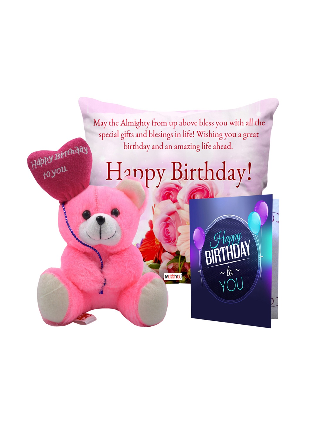 ME & YOU Blue Happy Birthday Print Cushion Teddy Bear & Greetings Card Home Gift Set, Pink
ME & YOU Blue Happy Birthday Print Cushion Teddy Bear & Greetings Card Home Gift Set, Pink