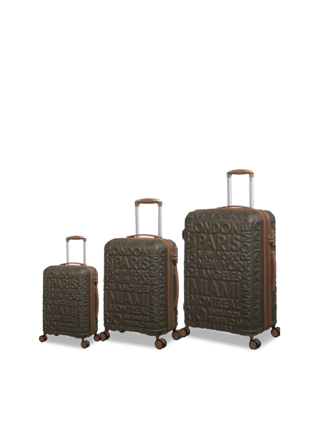 IT luggage Destination Set of 3Hard-Sided Large Medium & Cabin Trolley Suitcases - 156 L, Olive
IT luggage Destination Set of 3Hard-Sided Large Medium & Cabin Trolley Suitcases - 156 L, Olive