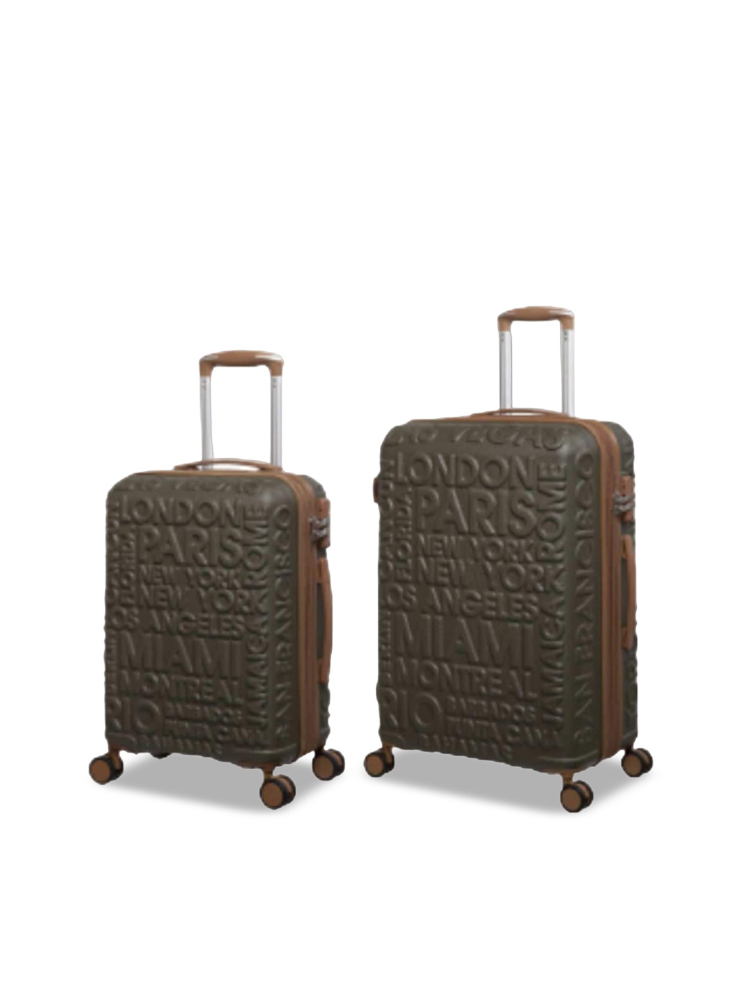 IT luggage Destination Set Of 2 Textured 24 inches Hard-Sided Trolley Suitcase, Olive
IT luggage Destination Set Of 2 Textured 24 inches Hard-Sided Trolley Suitcase, Olive