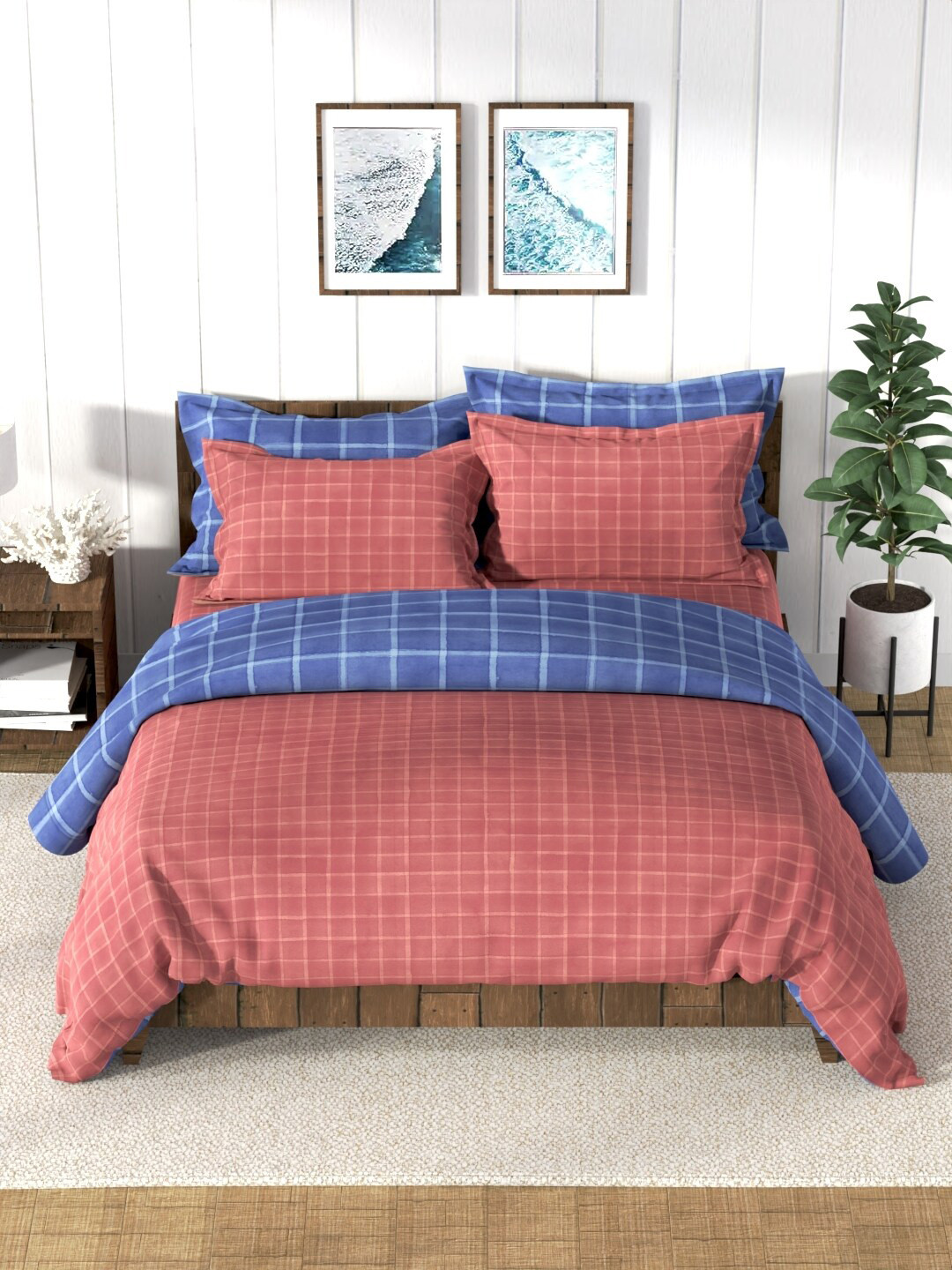 Nautica Blue Checked Printed AC Room Cotton Bedding Set
Nautica Blue Checked Printed AC Room Cotton Bedding Set